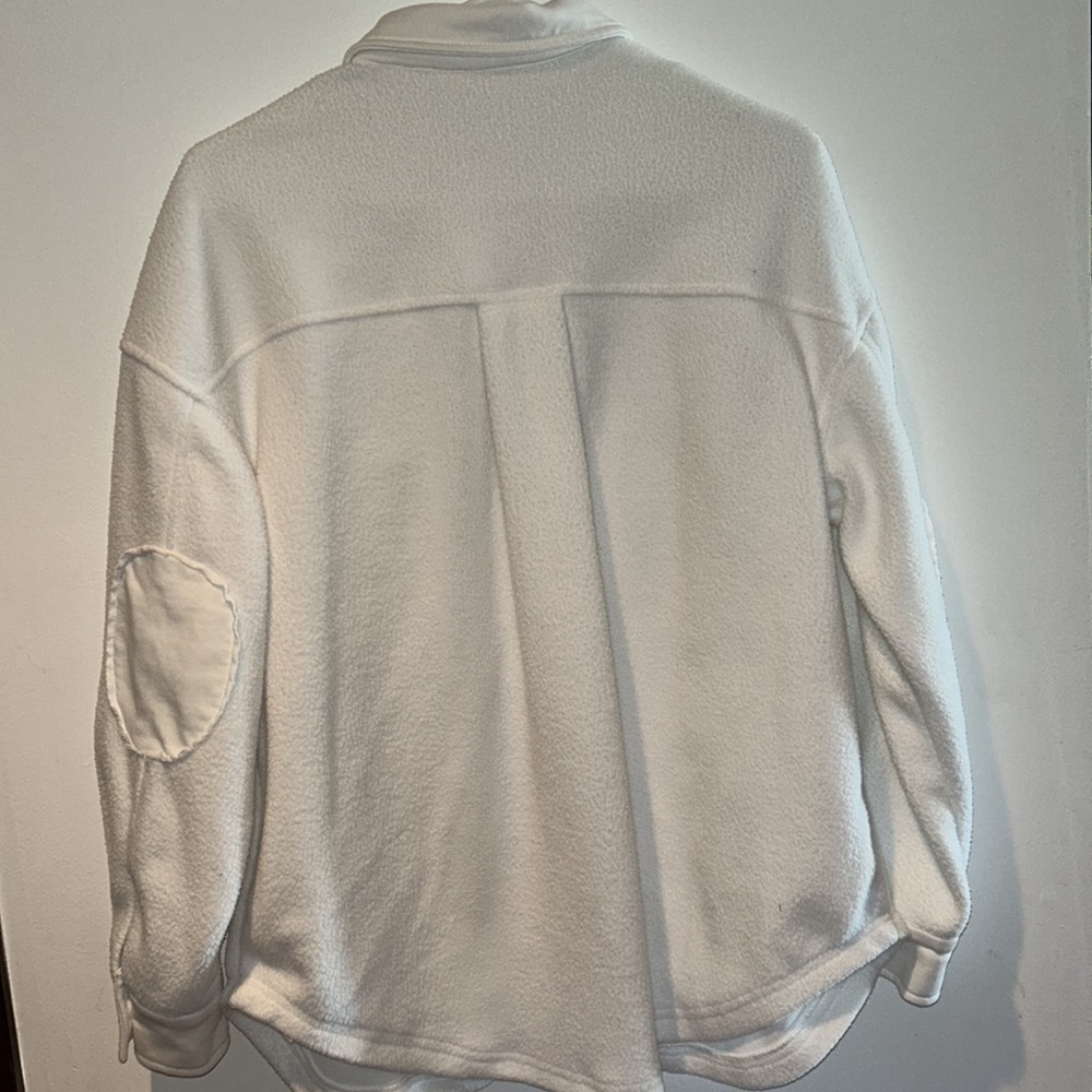 White Soft Button Down Shacket Medium - image 7
